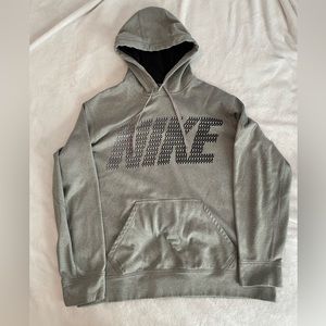 Nike Text Therma-Fit Mens Grey Swetshirt